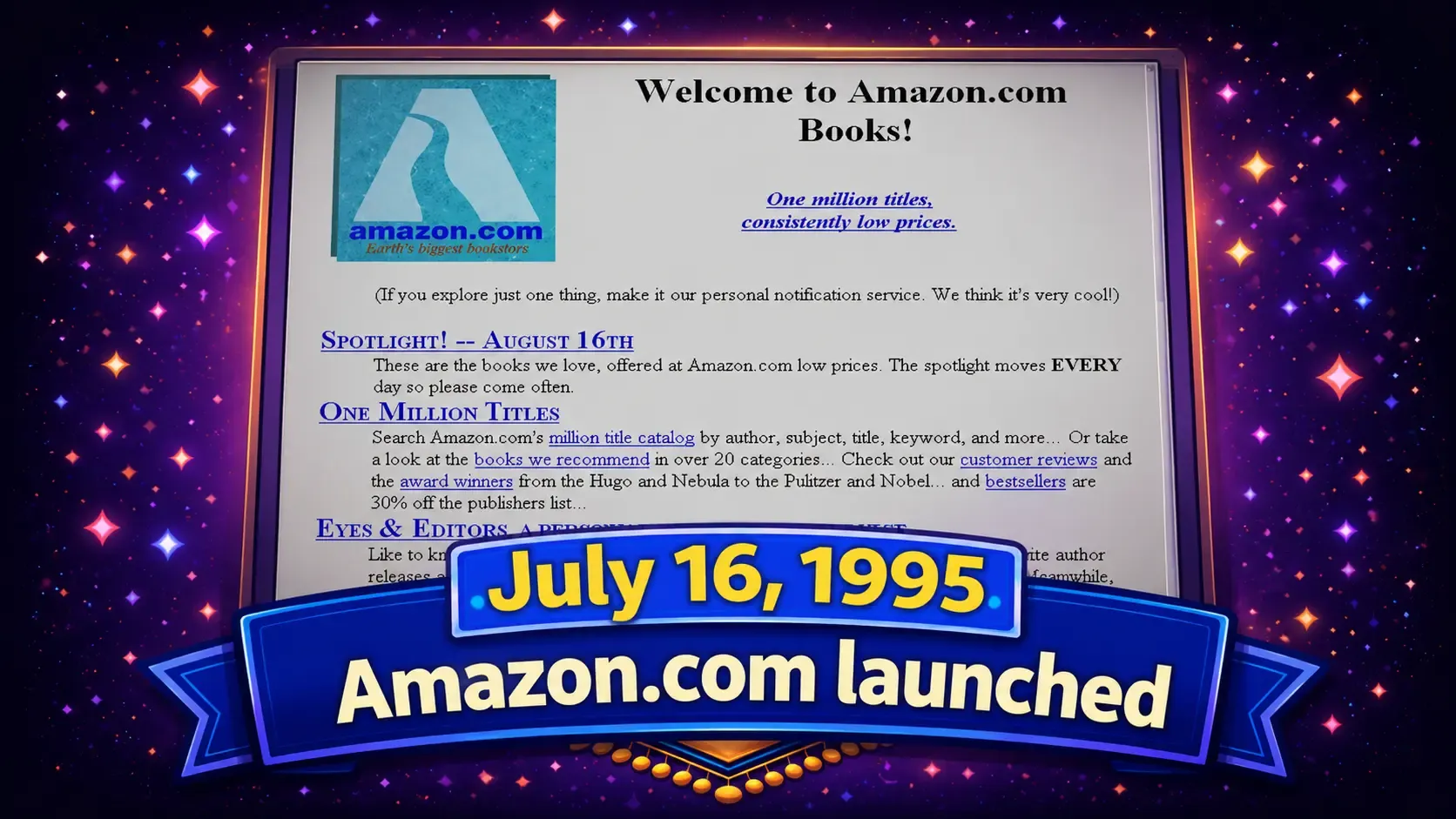 July 16, 1995: The Launch of Amazon.com as an Online Bookstore