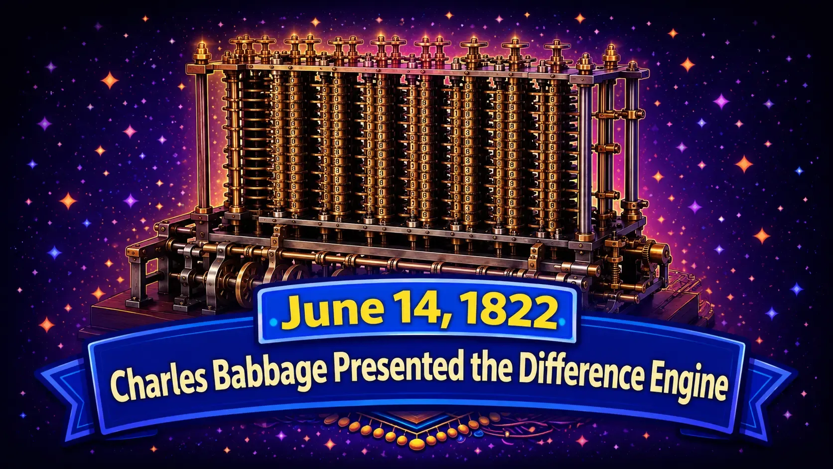 June 14, 1822 — Charles Babbage Presented the Difference Engine