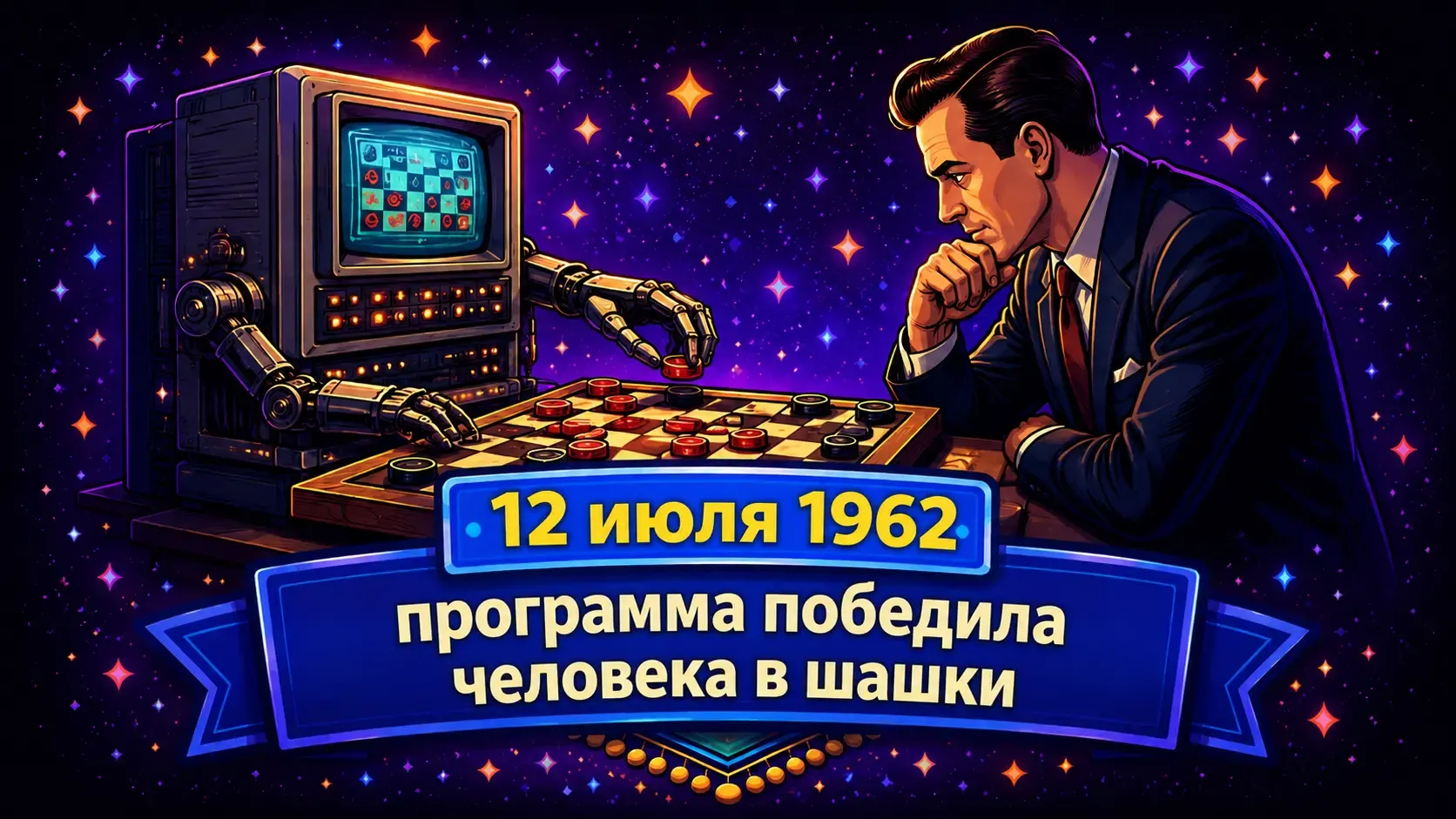 12 июля 1962 года: первая победа шашечной программы над профессионалом