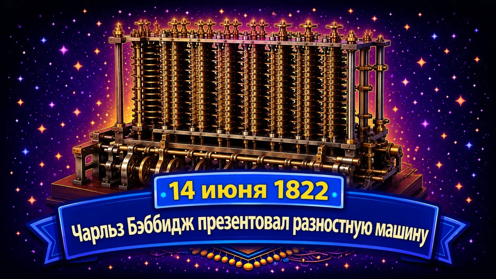 14 июня 1822 — Чарльз Бэббидж представил доклад о Разностной машине