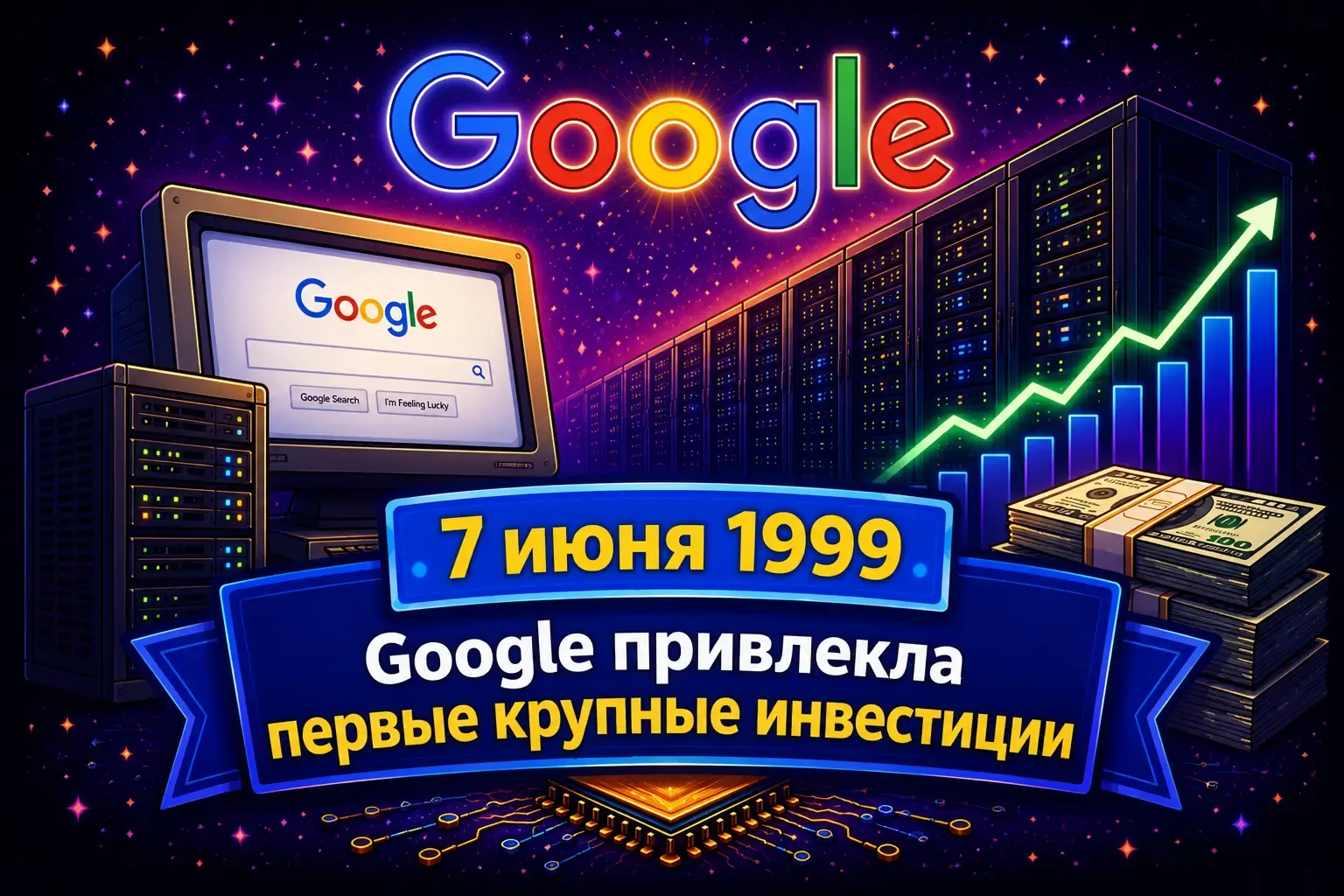 7 июня 1999 — Google привлекла первые крупные инвестиции